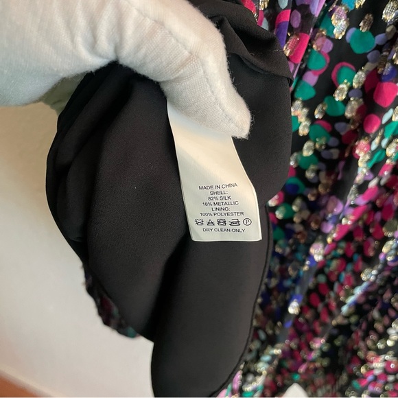 NWOT Kate Spade Metallic Multi Dot Silk Skirt - Picture 7 of 7